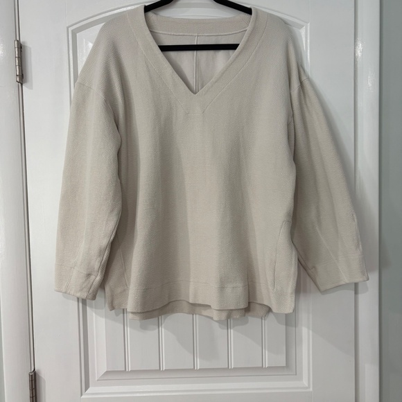 Lululemon Textured V-Neck Pullover Bone - Picture 7 of 13